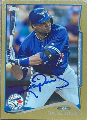 Rajai Davis Signed 2014 Topps Gold Baseball Card - Toronto Blue Jays