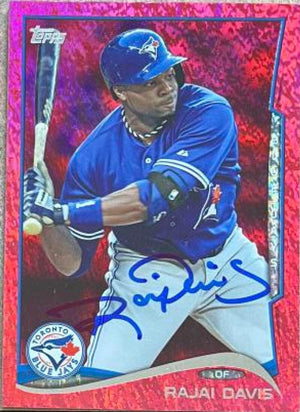 Rajai Davis Signed 2014 Topps Red Foil Baseball Card - Toronto Blue Jays - PastPros