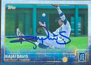 Rajai Davis Signed 2015 Topps Baseball Card - Detroit Tigers - PastPros