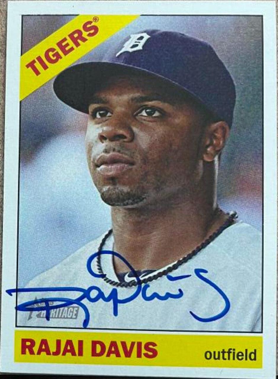 Rajai Davis Signed 2015 Topps Heritage Baseball Card - Detroit Tigers - PastPros