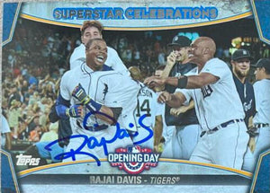 Rajai Davis Signed 2015 Topps Opening Day Superstar Celebrations Baseball Card - Detroit Tigers - PastPros
