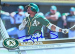 Rajai Davis Signed 2017 Topps Update Baseball Card - Oakland A's