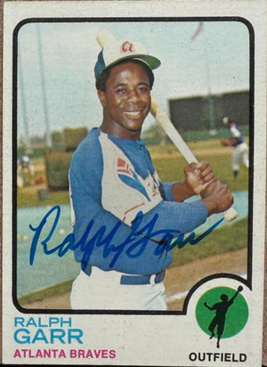Ralph Garr Signed 1973 Topps Baseball Card - Atlanta Braves