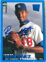 Ramon Martinez Signed 1995 Collector's Choice SE Baseball Card - Los Angeles Dodgers