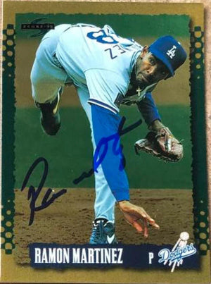 Ramon Martinez Signed 1995 Score Gold Rush Baseball Card - Los Angeles Dodgers