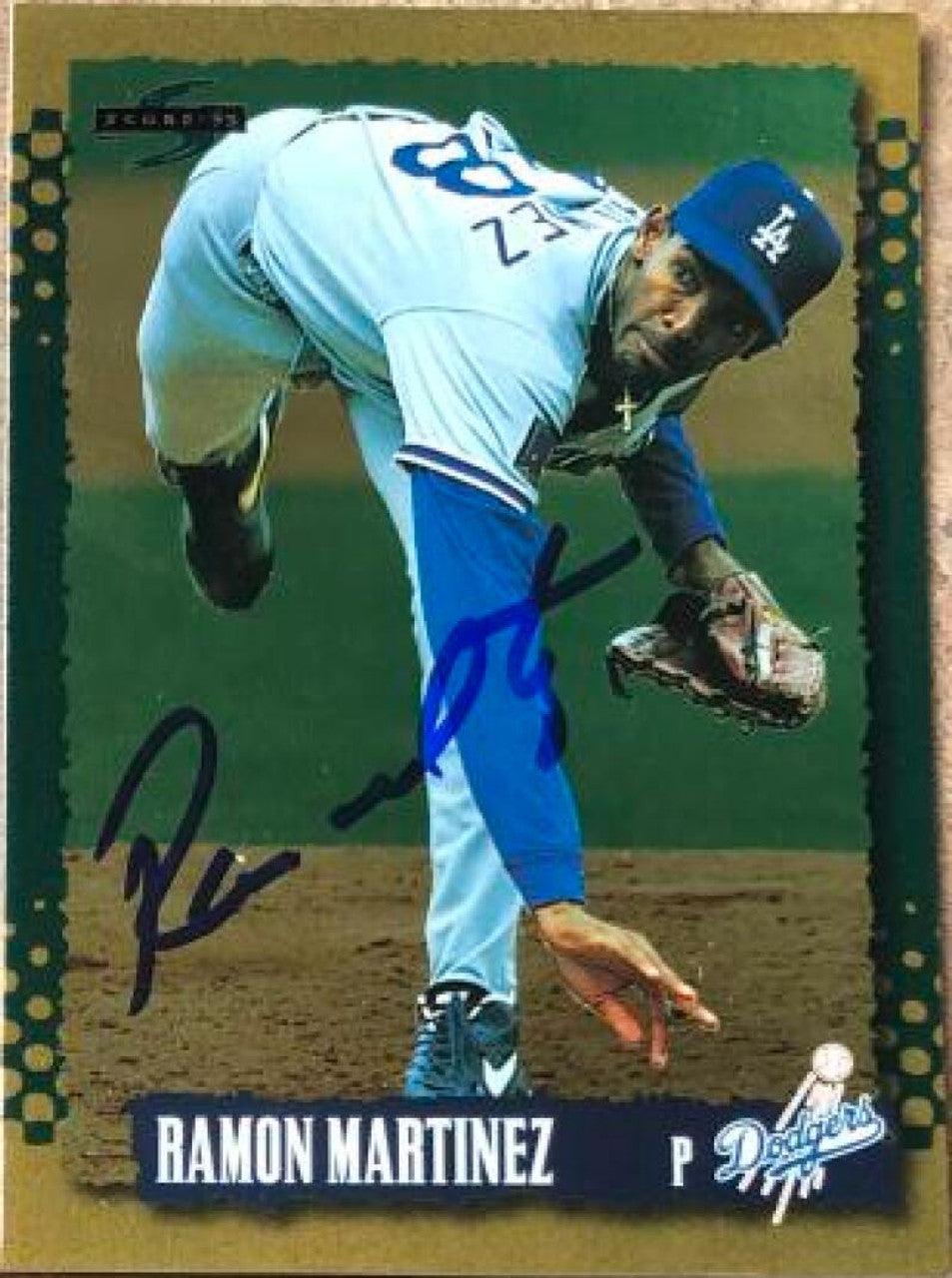 Ramon Martinez Signed 1995 Score Gold Rush Baseball Card - Los Angeles Dodgers - PastPros