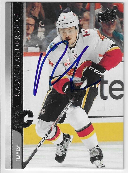 Rasmus Andersson Signed 2020-21 Upper Deck Hockey Card - Calgary Flames