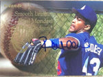 Raul Mondesi Signed 1996 Fleer Update Smooth Leather Baseball Card - Los Angeles Dodgers