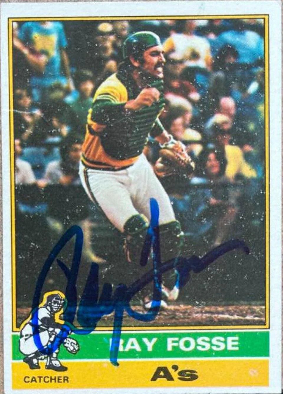 Ray Fosse Signed 1976 Topps Baseball Card - Oakland A's
