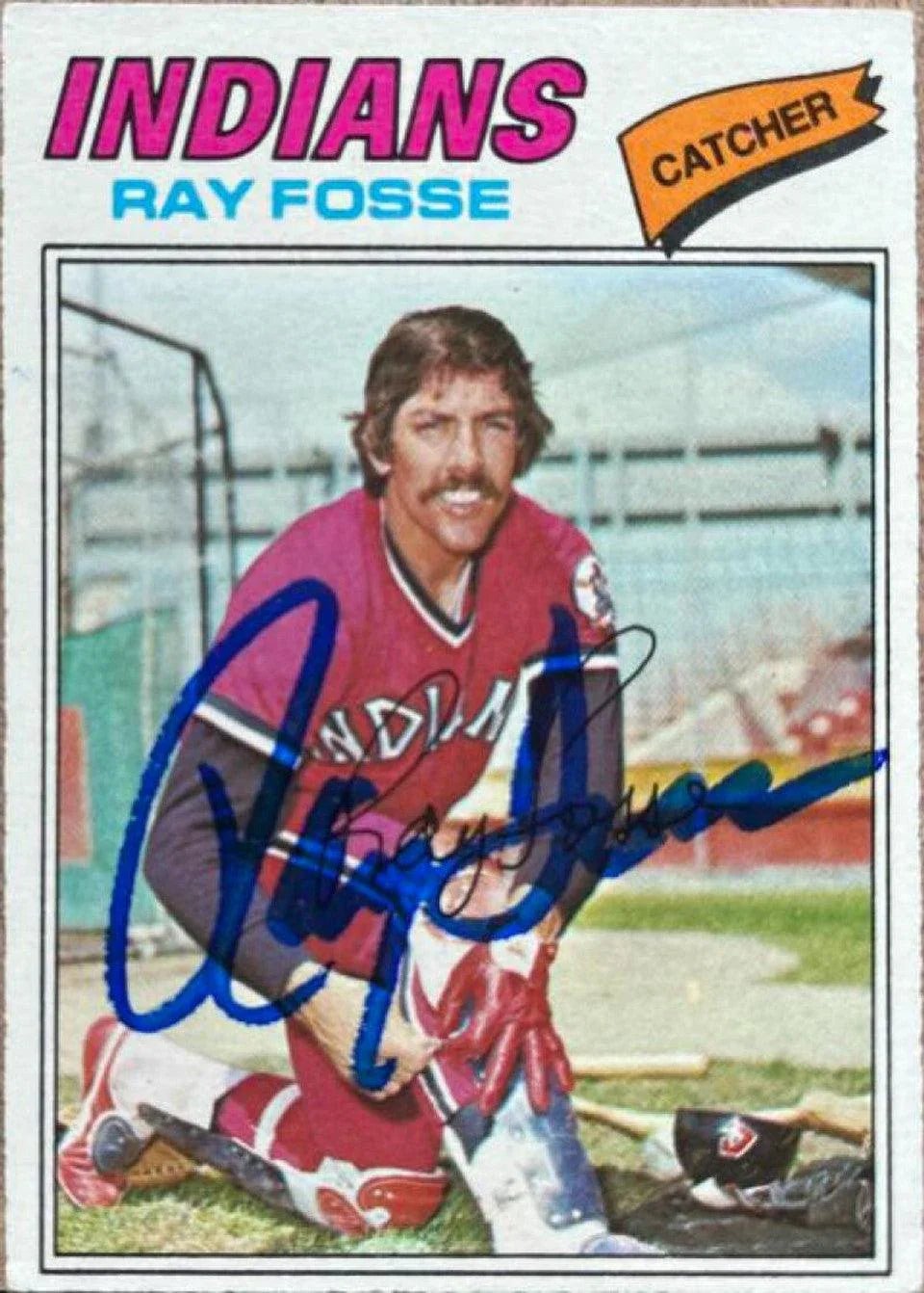 Ray Fosse Signed 1977 Topps Baseball Card - Cleveland Indians