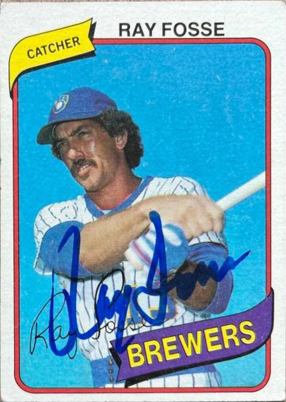 Ray Fosse Signed 1980 Topps Baseball Card - Milwaukee Brewers