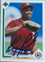 Ray Lankford Signed 1991 Upper Deck Baseball Card - St Louis Cardinals