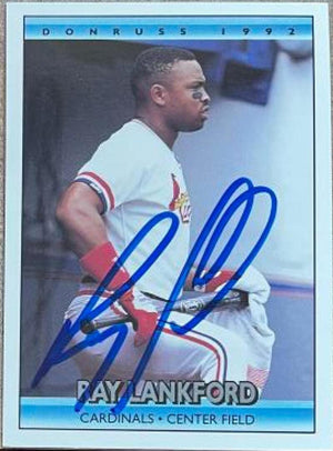 Ray Lankford Signed 1992 Donruss Baseball Card - St Louis Cardinals - PastPros