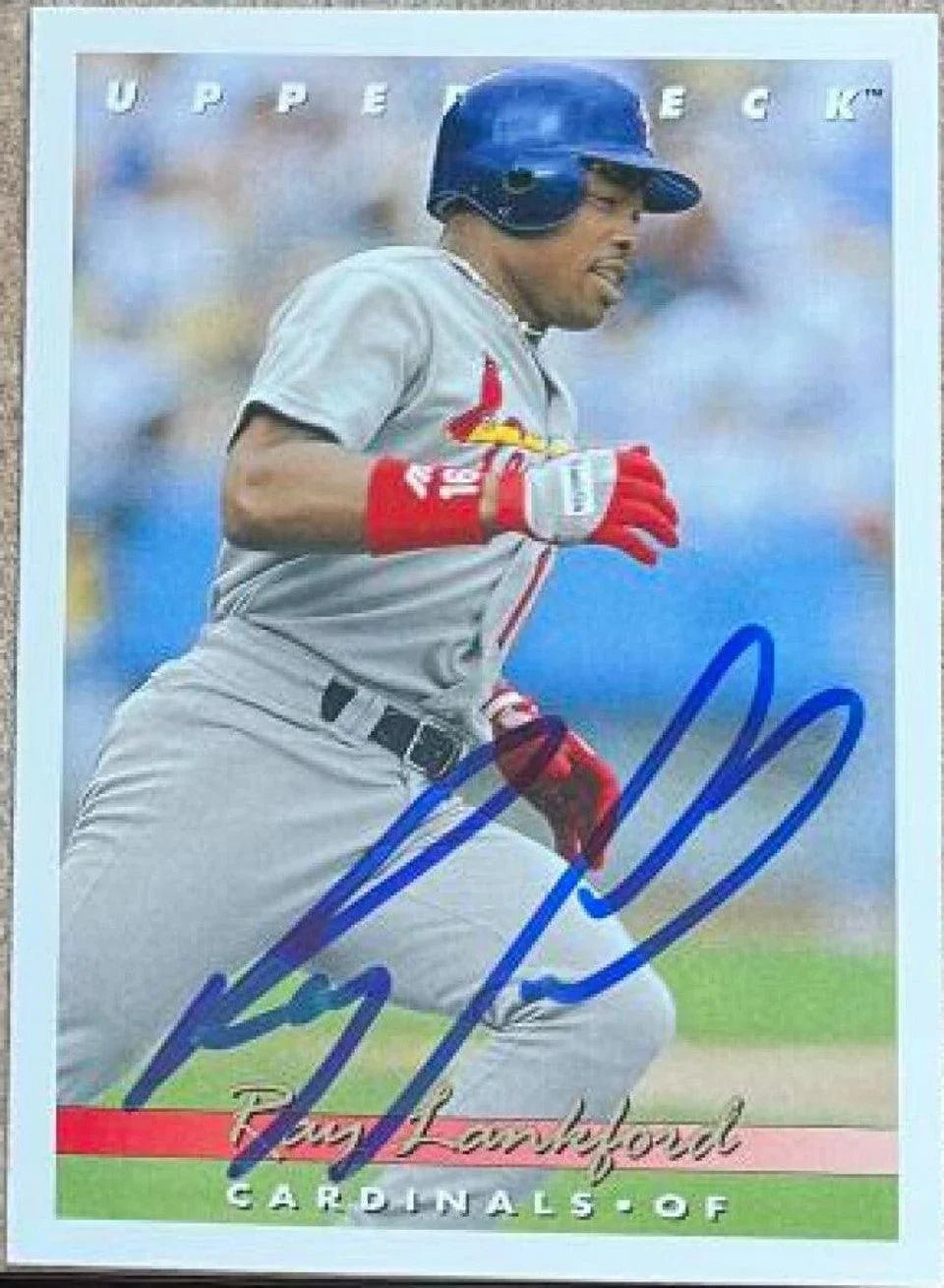 Ray Lankford Signed 1993 Upper Deck Baseball Card - St Louis Cardinals