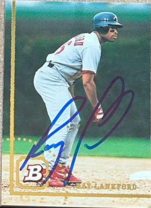 Ray Lankford Signed 1994 Bowman Baseball Card - St Louis Cardinals