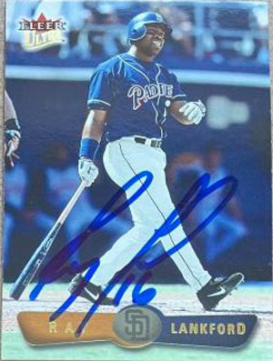 Ray Lankford Signed 2002 Fleer Ultra Baseball Card - San Diego Padres - PastPros