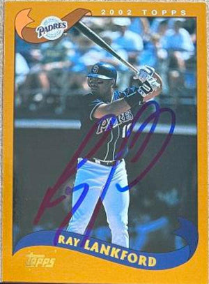 Ray Lankford Signed 2002 Topps Baseball Card - San Diego Padres - PastPros