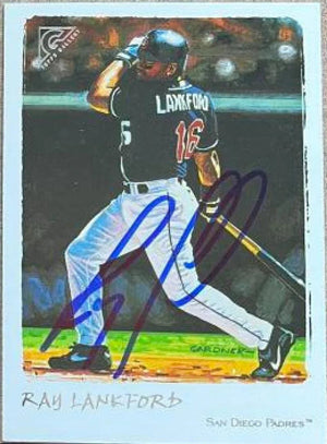 Ray Lankford Signed 2002 Topps Gallery Baseball Card - San Diego Padres