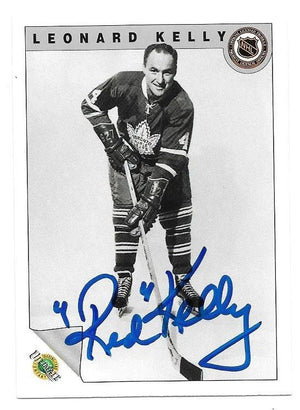 Red Kelly Signed 1991 - 92 Ultimate Hockey Card - Toronto Maple Leafs - PastPros