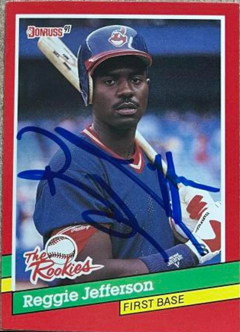 Reggie Jefferson Signed 1991 Donruss Rookies Baseball Card - Cleveland Indians
