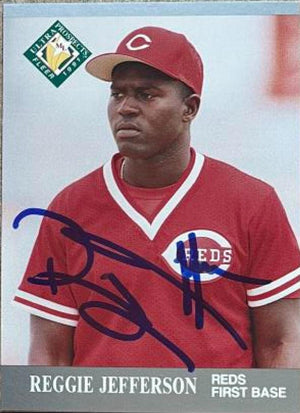 Reggie Jefferson Signed 1991 Fleer Ultra Baseball Card - Cincinnati Reds - PastPros
