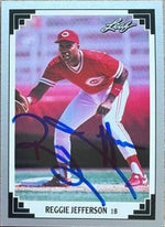 Reggie Jefferson Signed 1991 Leaf Baseball Card - Cincinnati Reds