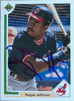 Reggie Jefferson Signed 1991 Upper Deck Baseball Card - Cleveland Indians