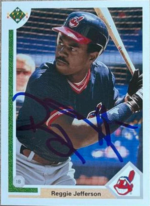 Reggie Jefferson Signed 1991 Upper Deck Baseball Card - Cleveland Indians