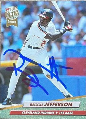 Reggie Jefferson Signed 1992 Fleer Ultra Baseball Card - Cleveland Indians