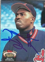 Reggie Jefferson Signed 1992 Stadium Club Baseball Card - Cleveland Indians