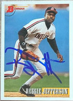 Reggie Jefferson Signed 1993 Bowman Baseball Card - Cleveland Indians
