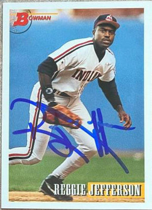 Reggie Jefferson Signed 1993 Bowman Baseball Card - Cleveland Indians - PastPros