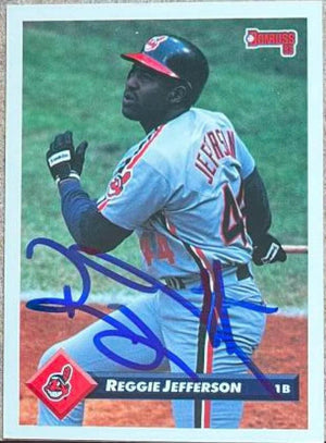 Reggie Jefferson Signed 1993 Donruss Baseball Card - Cleveland Indians