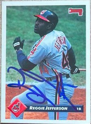 Reggie Jefferson Signed 1993 Donruss Baseball Card - Cleveland Indians - PastPros