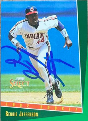 Reggie Jefferson Signed 1993 Score Select Baseball Card - Cleveland Indians - PastPros