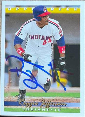 Reggie Jefferson Signed 1993 Upper Deck Baseball Card - Cleveland Indians - PastPros