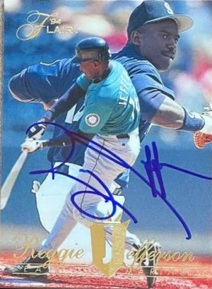 Reggie Jefferson Signed 1994 Flair Baseball Card - Seattle Mariners