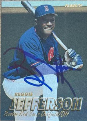 Reggie Jefferson Signed 1997 Fleer Baseball Card - Boston Red Sox