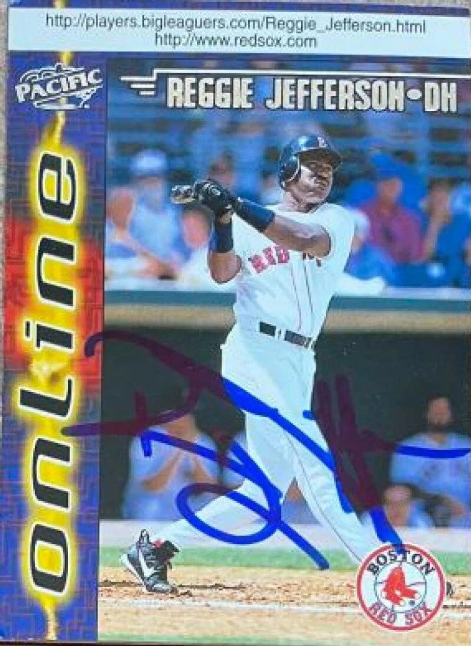 Reggie Jefferson Signed 1998 Pacific Online Baseball Card - Boston Red Sox