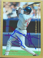 Reggie Jefferson Signed 1999 Topps Baseball Card - Boston Red Sox