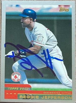 Reggie Jefferson Signed 2000 Topps Baseball Card - Boston Red Sox - PastPros