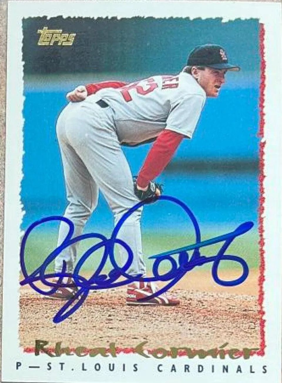 Rheal Cormier Signed 1995 Topps Baseball Card - St Louis Cardinals