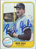 Rich Gale Signed 1981 Fleer Baseball Card -Kansas City Royals