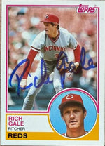 Rich Gale Signed 1983 Topps Traded Baseball Card -Cincinnati Reds