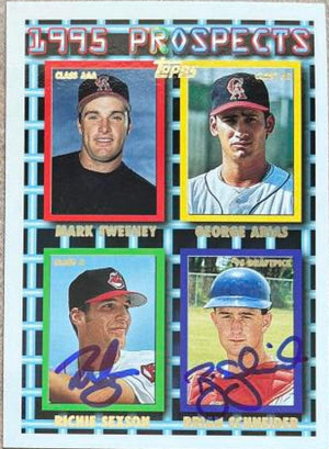 Richie Sexson & Brian Schneider Signed 1995 Topps Traded & Rookies Baseball Card - PastPros