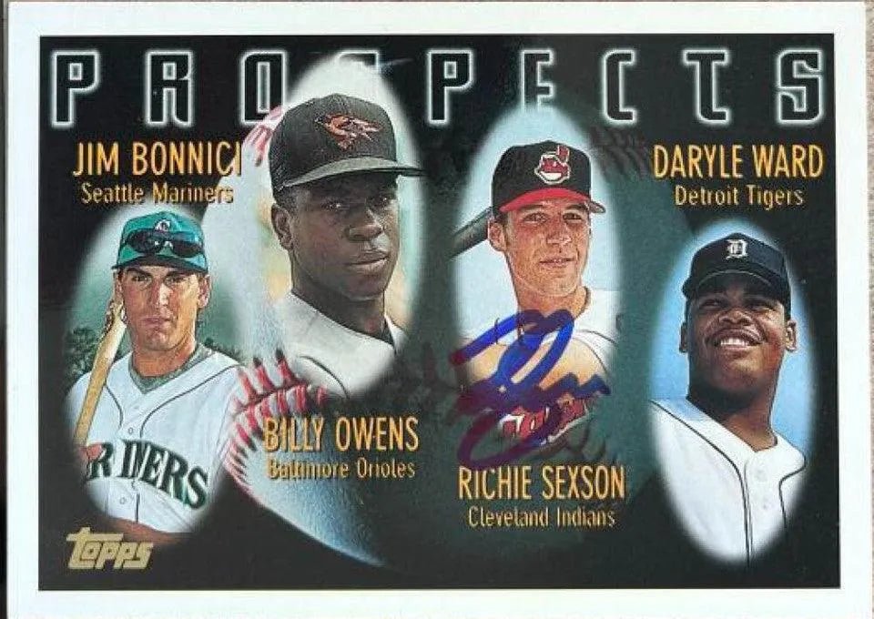 Richie Sexson Signed 1996 Topps Baseball Card - Cleveland Indians