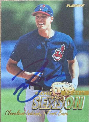 Richie Sexson Signed 1997 Fleer Baseball Card - Cleveland Indians - PastPros