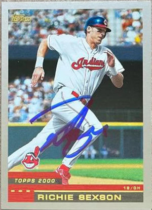 Richie Sexson Signed 2000 Topps Baseball Card - Cleveland Indians