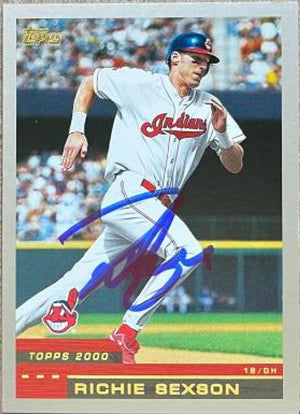 Richie Sexson Signed 2000 Topps Baseball Card - Cleveland Indians - PastPros