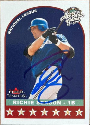 Richie Sexson Signed 2002 Fleer Tradition Update Baseball Card - Milwaukee Brewers 330 - PastPros